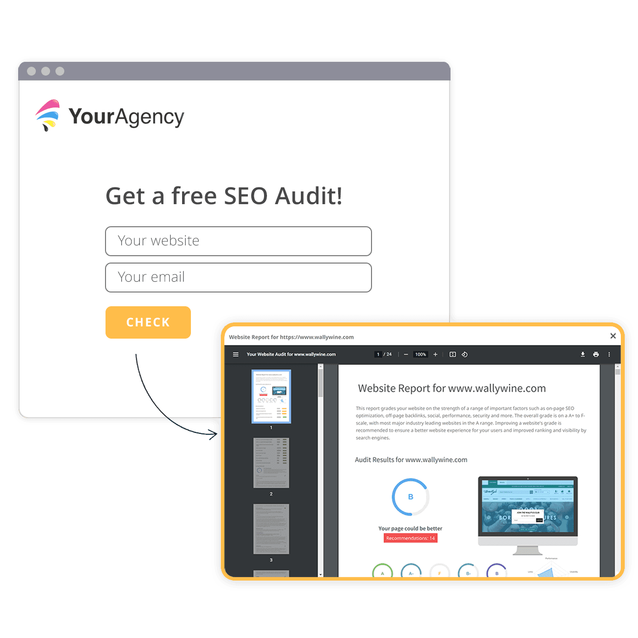 Genera leads con un widget de auditoría SEO gratuito