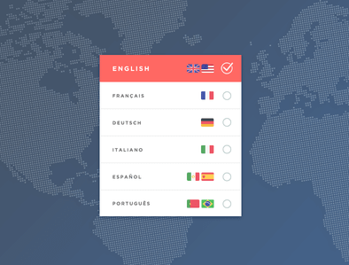 Sélecteur de langue pour un site international