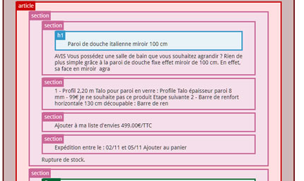 Analyse du tag viewer avec trop de section